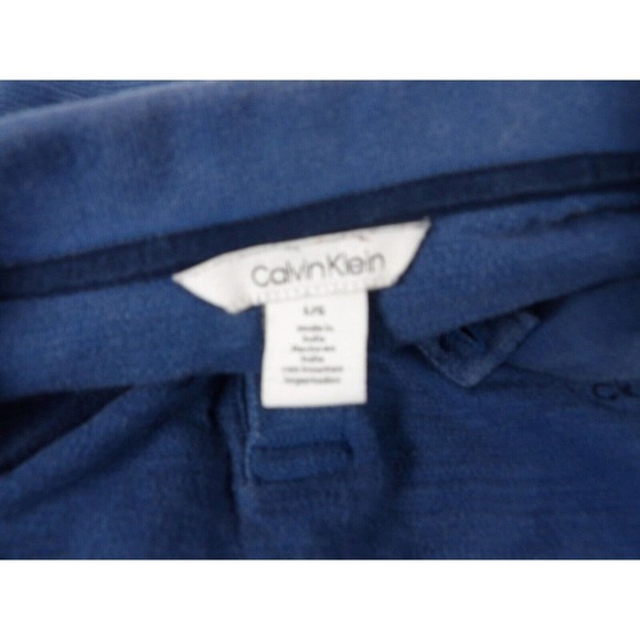 Calvin Klein Mens Blue Short Sleeve Medium Wash Collared Polo Shirt Size Large - Picture 5 of 5